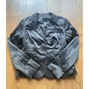 Black Office Siren Silk Like Blazer Size 6